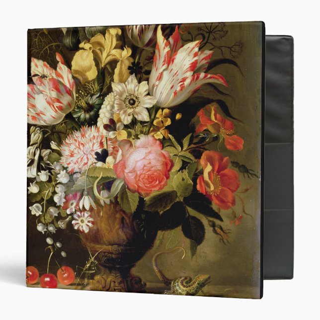 Classeur La vie toujours des fleurs dans un vase avec un (Devant/Intérieur)
