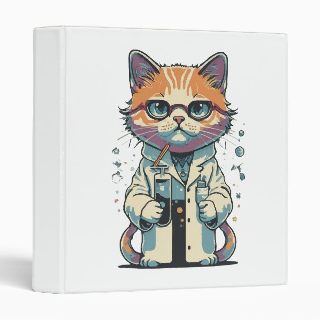 Classeur Labo Chat Focalisé (Devant/Côté)