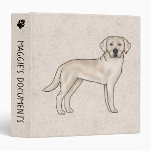Classeur Labrador Retriever crème Chien Lab Cartoon Mignon