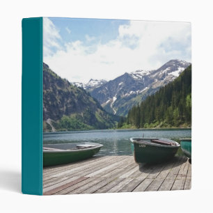 Classeur Lac alpin paisible et bateaux Photographie