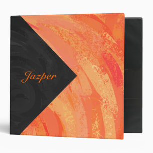 Classeur Lac Fire Orange et Monogramme noir