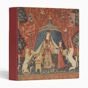 Classeur Lady Et La Licorne Moyen Age Tapisserie Vintage