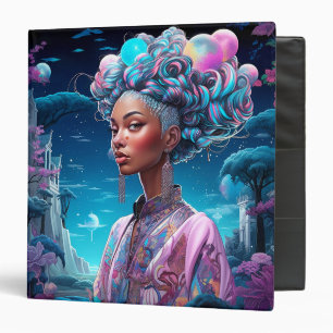 Classeur Lady In Surreal World African American Art Purple