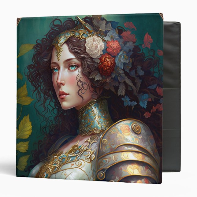 Classeur Lady Knight Warrior Armor Imaginaire Art (Devant/Intérieur)