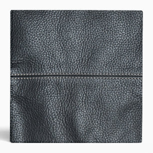 Classeur L'air du grain de cuir noir à la peau douce