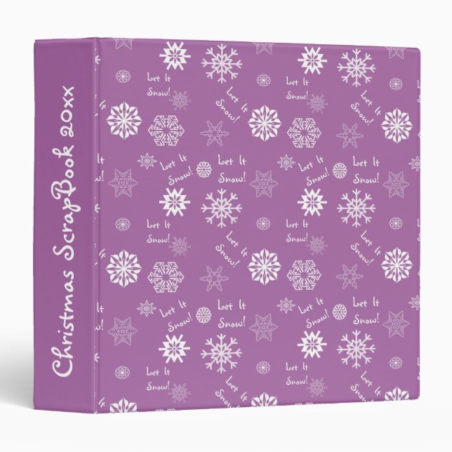 Classeur Laisser Il Neige Violet (Devant/Côté)