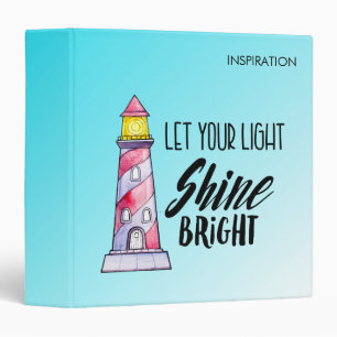 Classeur Laissez votre lumière briller la typographie du ph