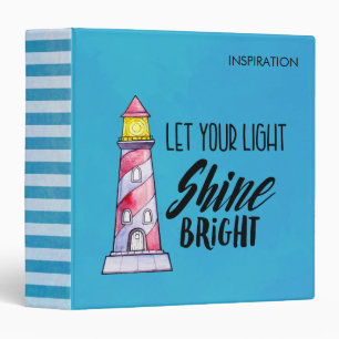 Classeur Laissez votre lumière briller la typographie du ph