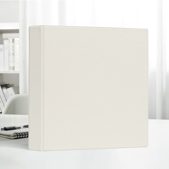 Classeur Lait blanc beige Lin Simple Texture élégante (Créateur téléchargé)