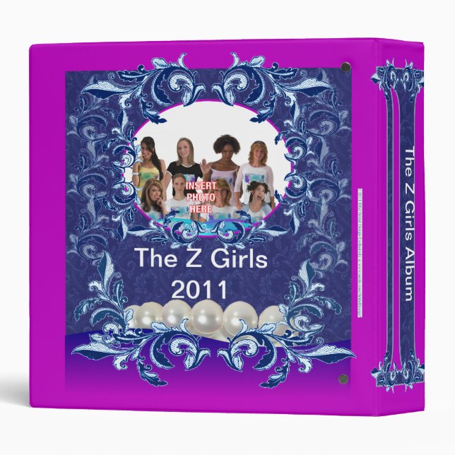 Classeur L'album de tirs de photo de filles de Z (Dos/Côté)