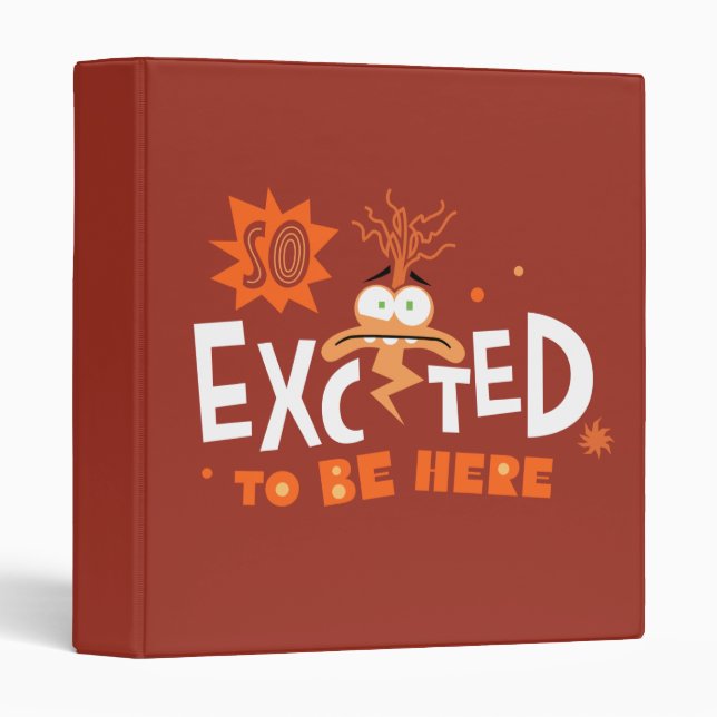 Classeur L'Anxiété "Si Heureuse D'Être Ici" (Devant/Côté)