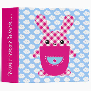 Classeur Lapin checkered de Kawaii