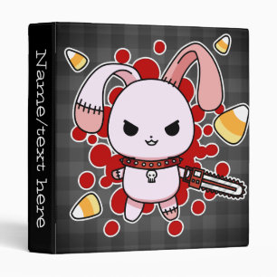 Classeur Lapin mauvais mignon de Kawaii avec la