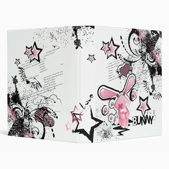 Classeur Lapin rose triste de Lillte (Arrière-plan)