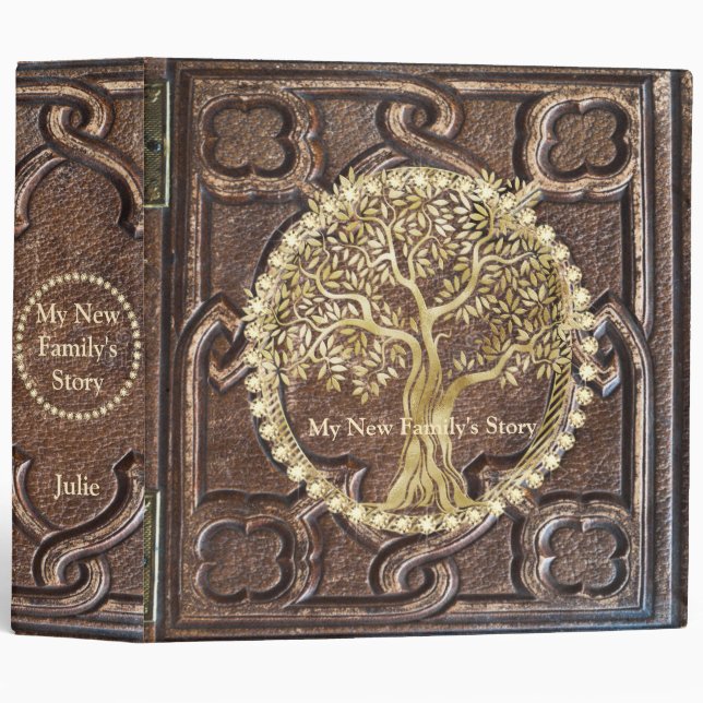 Classeur L'arbre de vie de ma nouvelle famille - Scrapbooki (Devant/Côté)