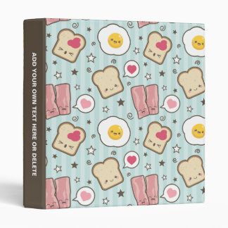 Classeur Lard de Kawaii et sandwich déconstruit par oeuf au