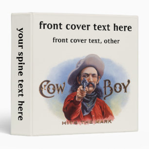 Classeur L'art des étiquettes de cigare vintage, Cowboy att