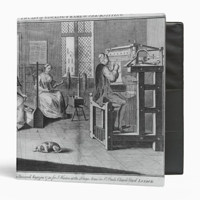 Classeur L'art du Bas-Cadre-Travail-Tricot (Devant/Intérieur)