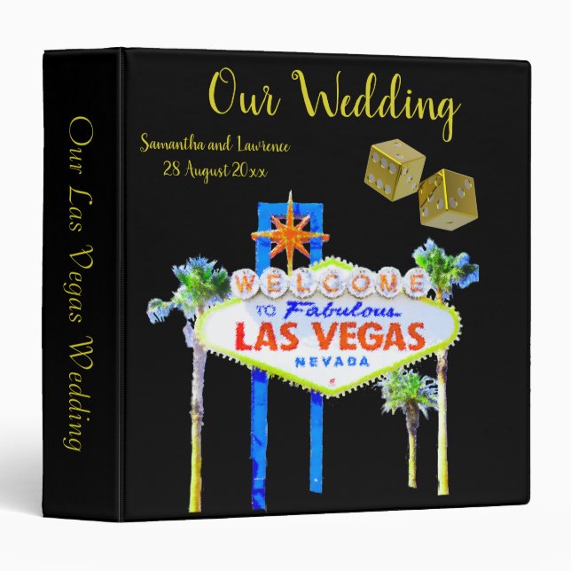 Classeur Las Vegas Mariage Lucky in Love (Devant/Côté)