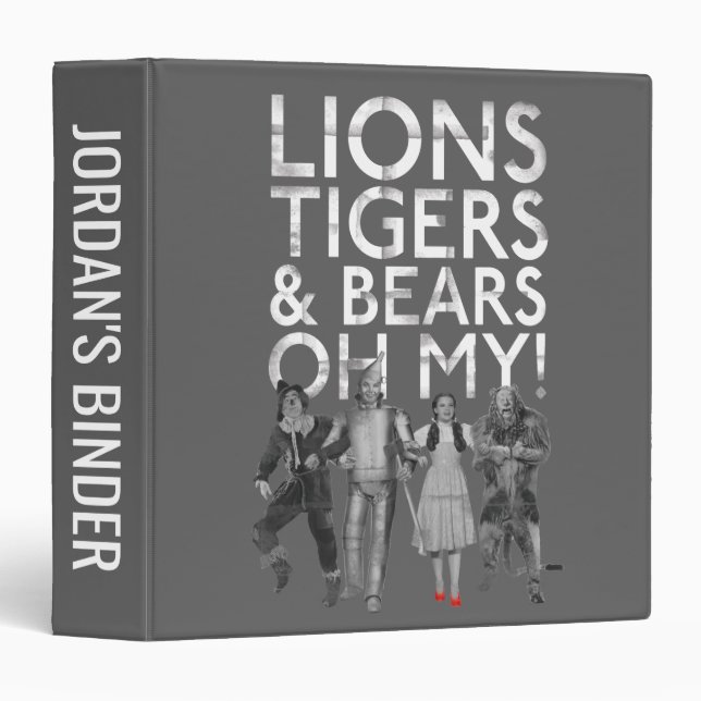 Classeur L'Assistant D'Oz™ | Lions Tigers & Ours Oh My! (Devant/Côté)