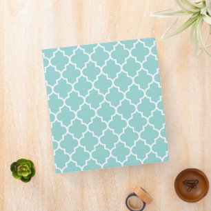 Classeur Latticerie Bleue, Quatrefoil, Trellis Marocain