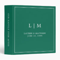 Lauren Emerald Green Monogramme Mariage élégant