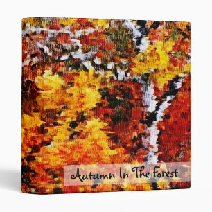 Classeur L'automne dans la forêt - Reliure d'art de peintur