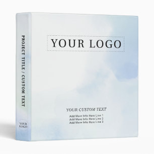 Classeur Lavage à l'aquarelle bleu Logo d'affaires Promotio