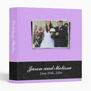 Classeur Lavande et mariage noir de dentelle