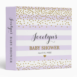 Classeur Lavender Gold Baby shower Organisateur de conserva