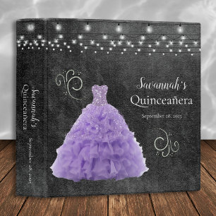 Classeur Lavender Quinceanera Robe String Lite Album photo