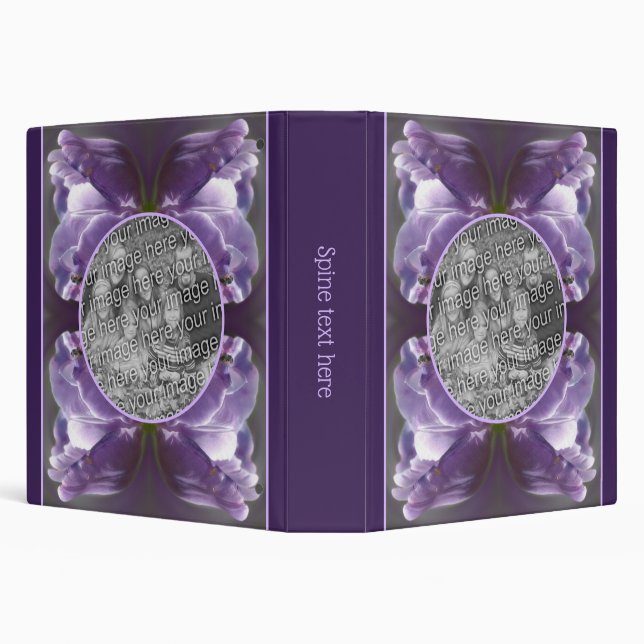 Classeur Lavender Tulip Tiny Bee Créez Votre Propre Photo (Arrière-plan)