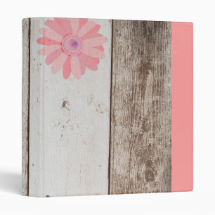 Classeur Le bois rustique avec le rose fleurit l'album de