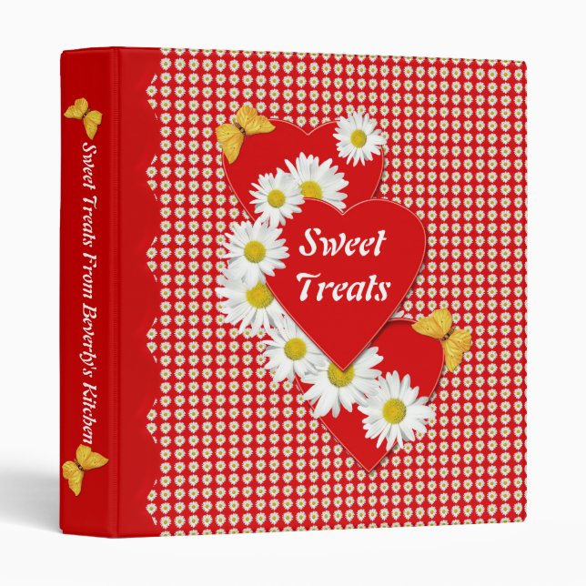 Classeur Le bonbon à coeurs de marguerite traite Valentine (Devant/Côté)