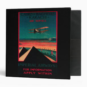 Classeur Le Caire - Bagdad - Poster vintage aérien de Karac