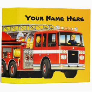 Classeur Le camion de pompiers fait sur commande de
