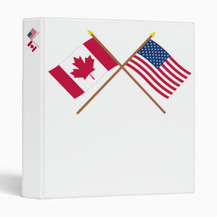 Classeur Le Canada et les drapeaux croisés par Etats-Unis