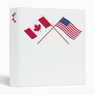 Classeur Le Canada et les drapeaux croisés par Etats-Unis