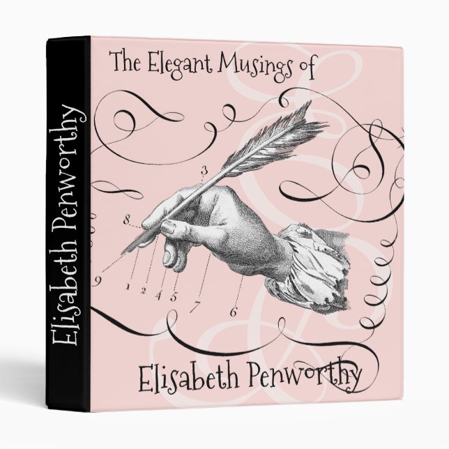 Classeur Le carnet calligraphique de l'auteur de femme (Devant/Côté)