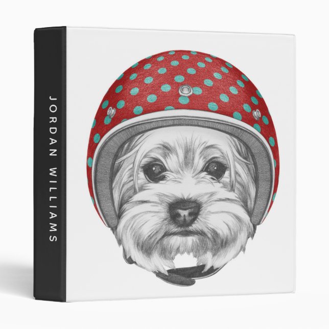 Classeur Le casse-cou de Yorkshire Terrier | ajoutent votre (Devant/Côté)