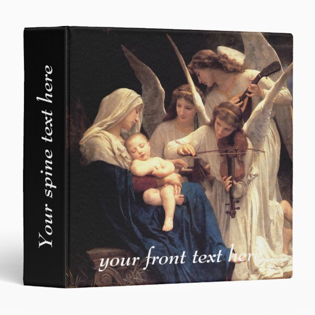 Classeur Le chant des anges, Bouguereau (Devant/Côté)