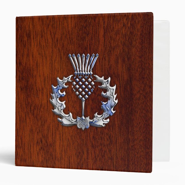 Classeur Le chrome aiment le chardon en bois d'acajou (Devant/Intérieur)