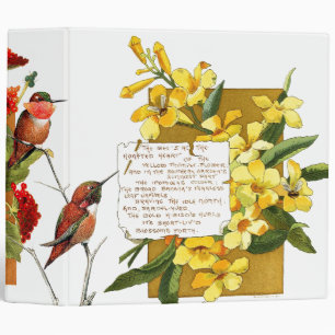 Classeur Le colibri fleurit le poème floral d'île de