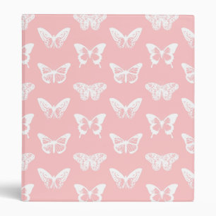 Classeur Le croquis de papillon, écossent le rose et le