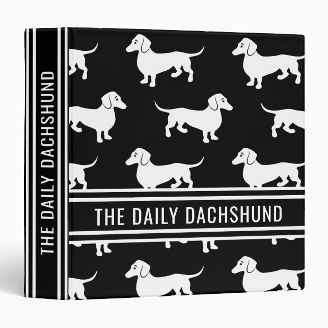 Classeur Le Daily Dachshund pour les amateurs de Dachshund (Devant/Côté)