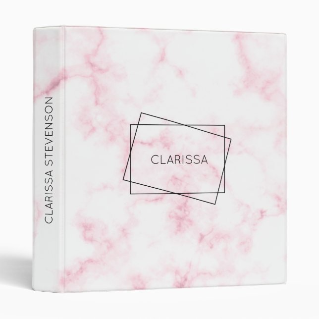 Classeur le faux moderne élégant de rose en pastel et de (Devant/Côté)