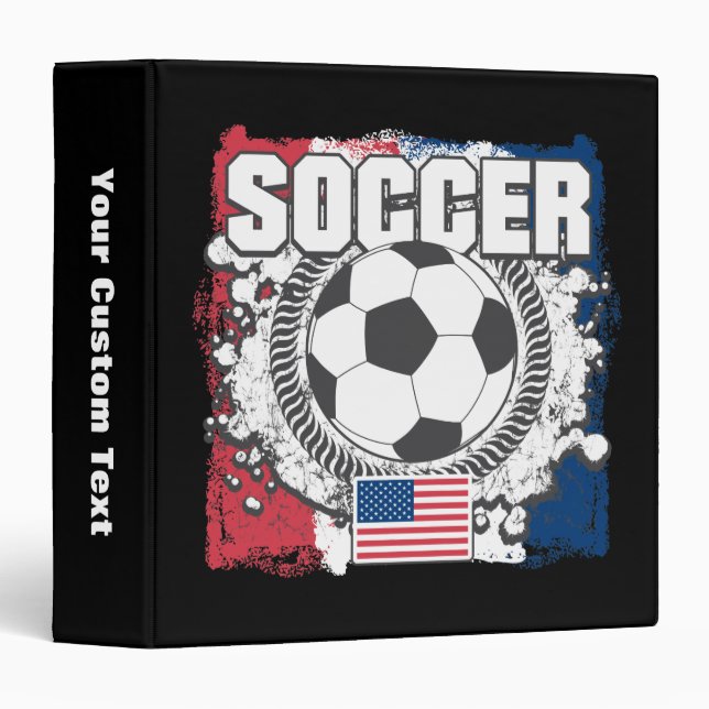 Classeur Le football grunge des Etats-Unis (Devant/Côté)