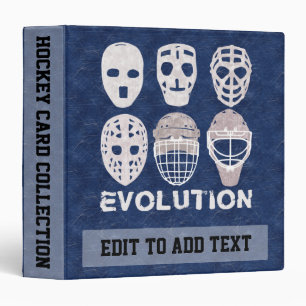 Classeur Le gardien de but personnalisable d'hockey masque