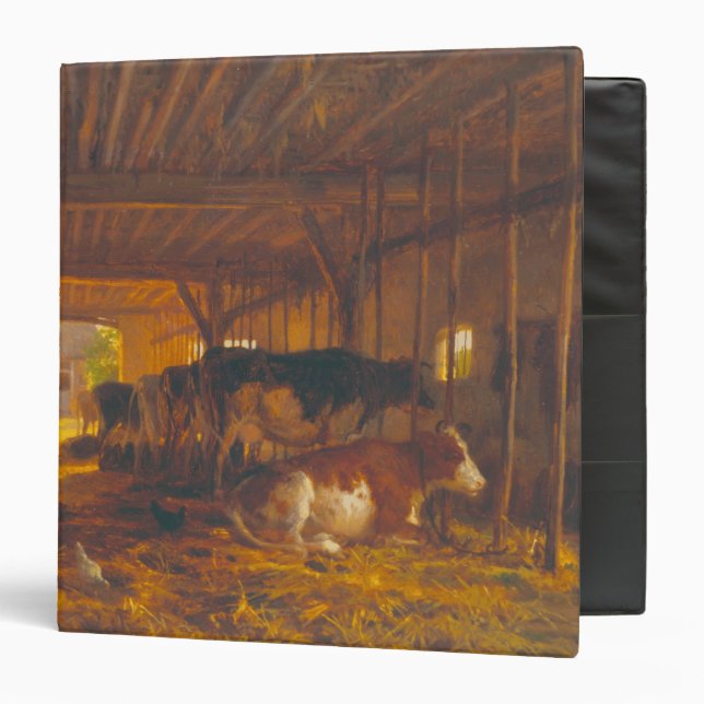 Classeur Le hangar de vache, 19ème siècle (Devant/Intérieur)