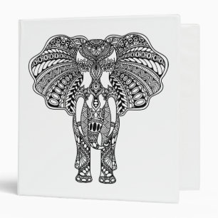 Classeur Le henné Mehndi a décoré l'éléphant d'Asie